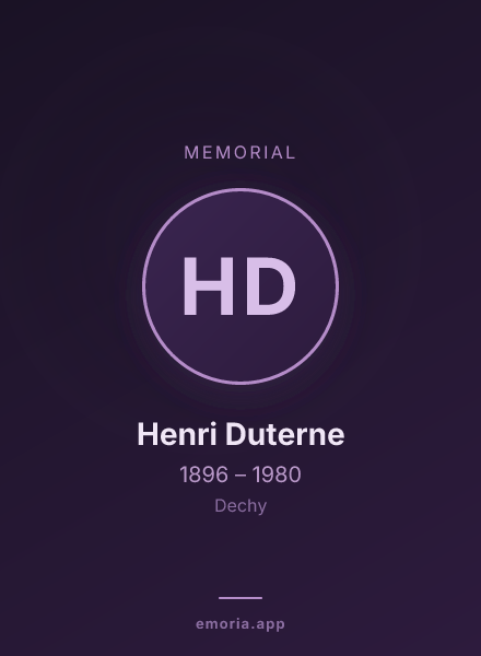Memorial portrait of Henri Duterne