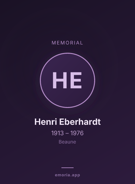 Memorial portrait of Henri Eberhardt
