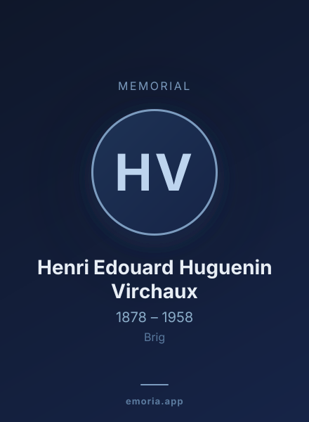 Memorial portrait of Henri Edouard Huguenin Virchaux