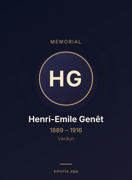 Memorial portrait of Henri-Emile Genêt