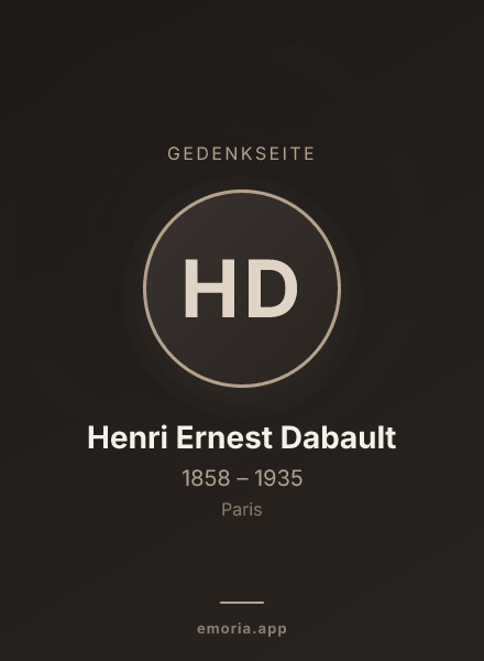 Gedenkportrait von Henri Ernest Dabault