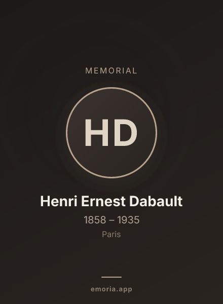 Memorial portrait of Henri Ernest Dabault