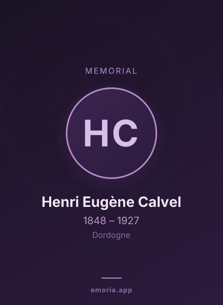 Memorial portrait of Henri Eugène Calvel