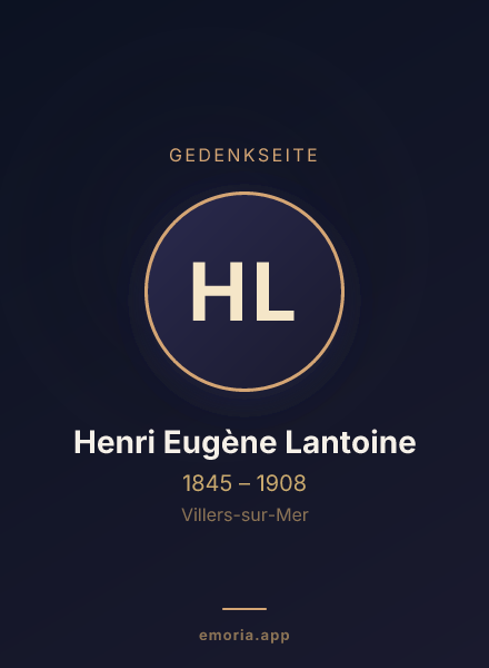 Gedenkportrait von Henri Eugène Lantoine