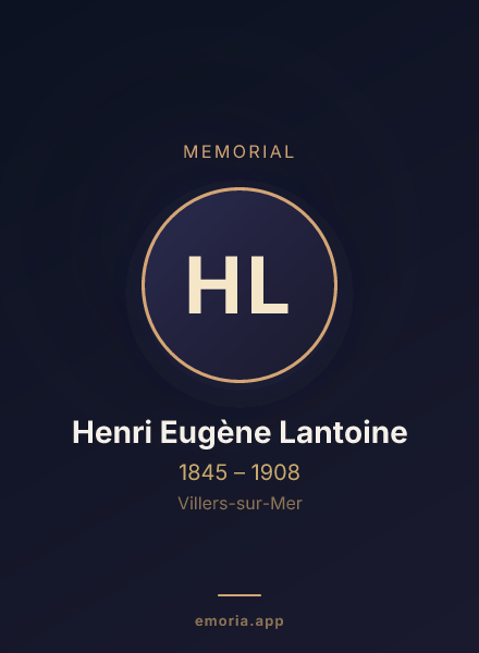 Memorial portrait of Henri Eugène Lantoine