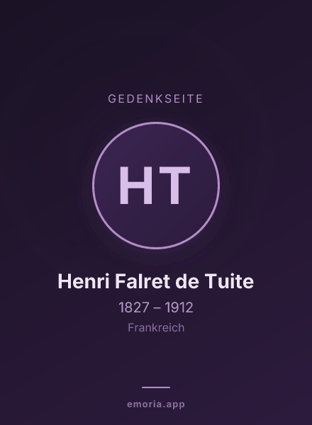 Gedenkportrait von Henri Falret de Tuite