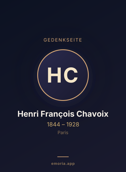 Gedenkportrait von Henri François Chavoix