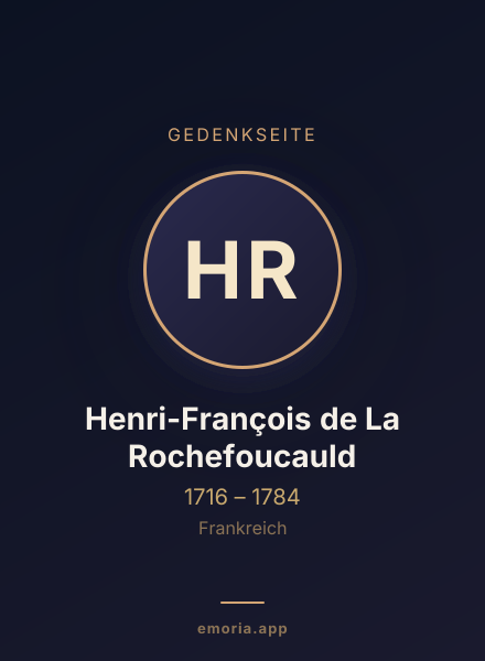 Gedenkportrait von Henri-François de La Rochefoucauld