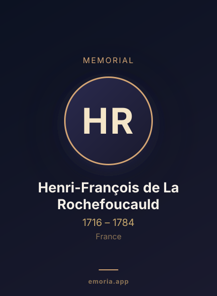 Memorial portrait of Henri-François de La Rochefoucauld