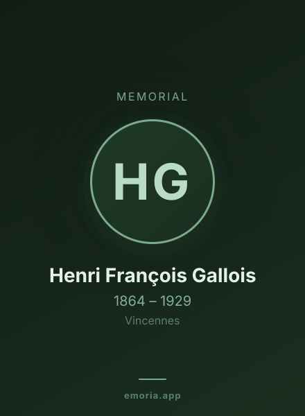 Memorial portrait of Henri François Gallois