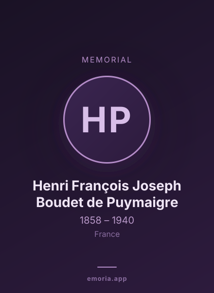 Memorial portrait of Henri François Joseph Boudet de Puymaigre