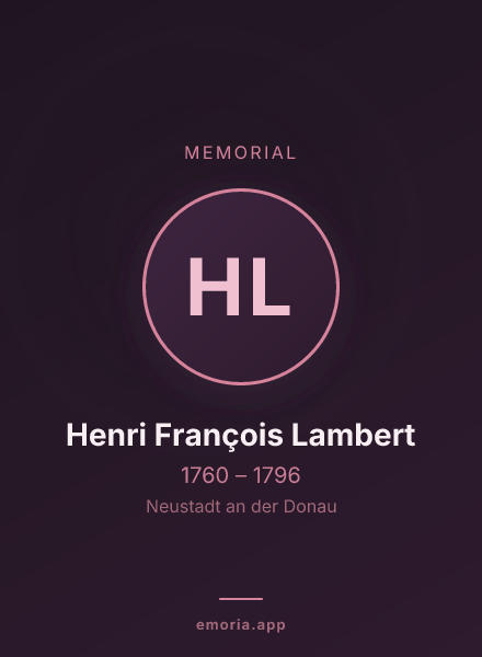 Memorial portrait of Henri François Lambert