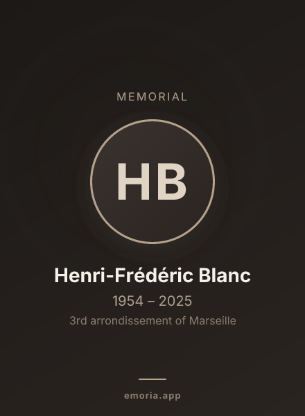 Memorial portrait of Henri-Frédéric Blanc