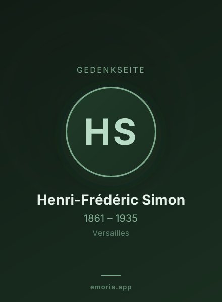 Gedenkportrait von Henri-Frédéric Simon