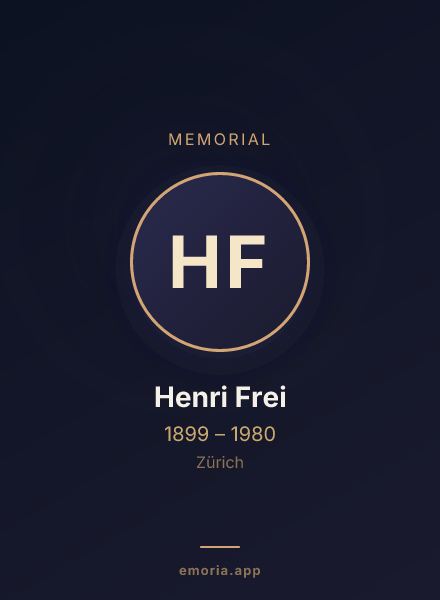 Memorial portrait of Henri Frei