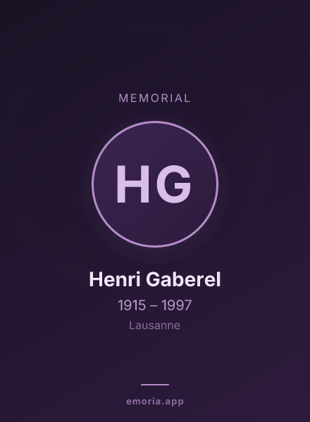 Memorial portrait of Henri Gaberel