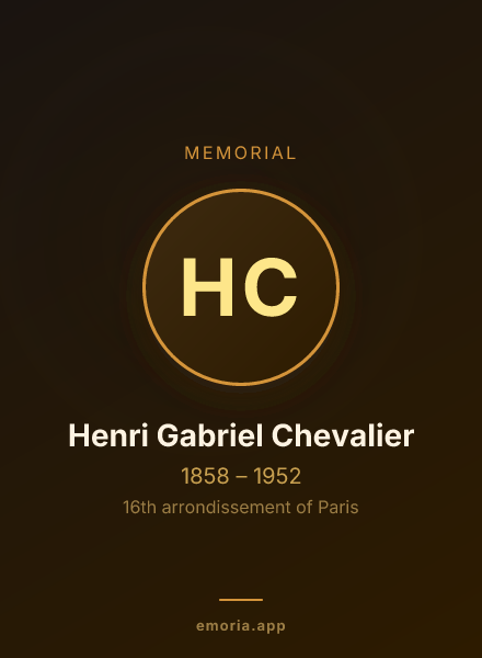 Memorial portrait of Henri Gabriel Chevalier