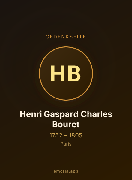 Gedenkportrait von Henri Gaspard Charles Bouret