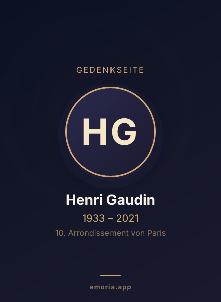 Gedenkportrait von Henri Gaudin