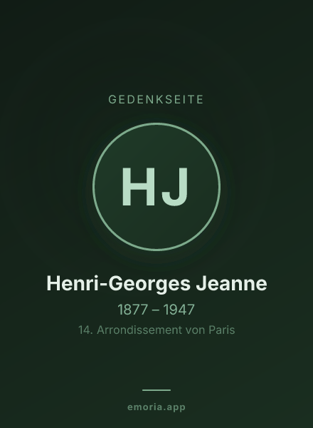 Gedenkportrait von Henri-Georges Jeanne