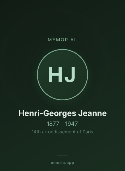 Memorial portrait of Henri-Georges Jeanne