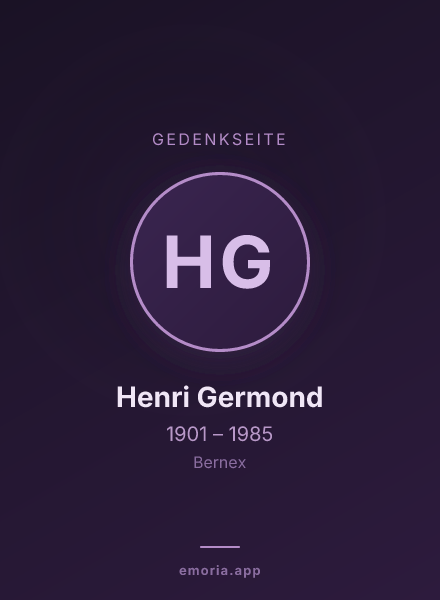 Gedenkportrait von Henri Germond