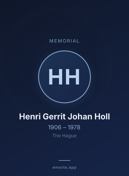 Memorial portrait of Henri Gerrit Johan Holl
