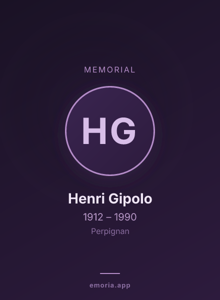 Memorial portrait of Henri Gipolo