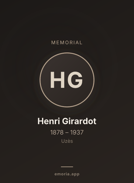 Memorial portrait of Henri Girardot