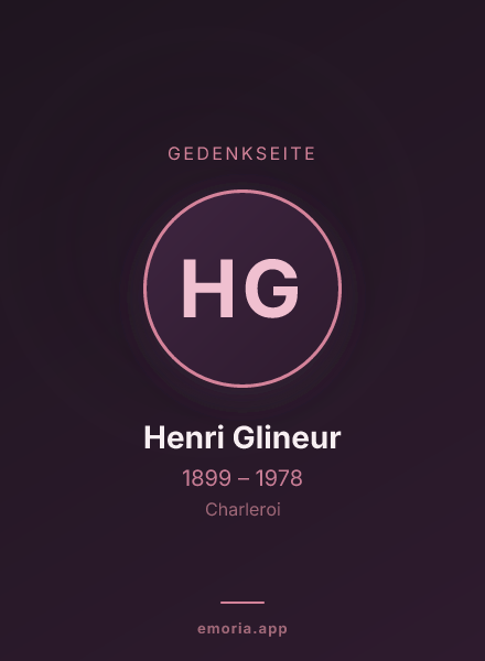 Gedenkportrait von Henri Glineur