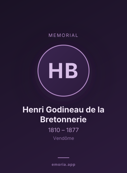 Memorial portrait of Henri Godineau de la Bretonnerie