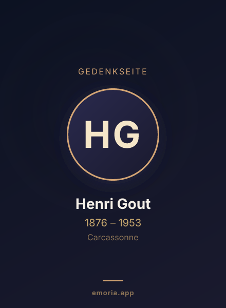 Gedenkportrait von Henri Gout