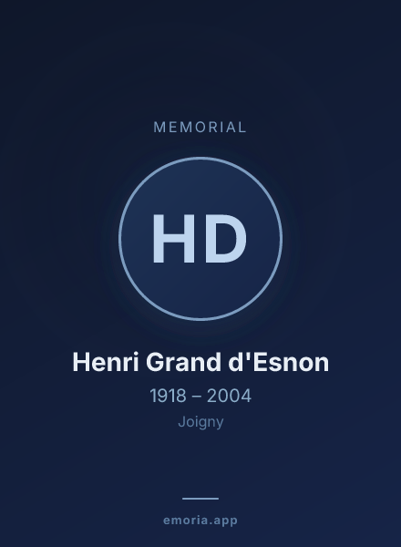 Memorial portrait of Henri Grand d'Esnon