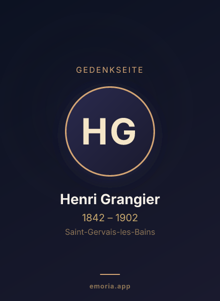 Gedenkportrait von Henri Grangier
