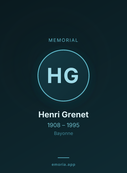Memorial portrait of Henri Grenet