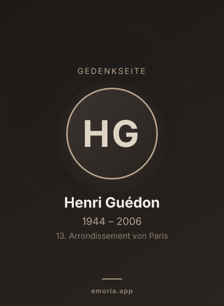 Gedenkportrait von Henri Guédon