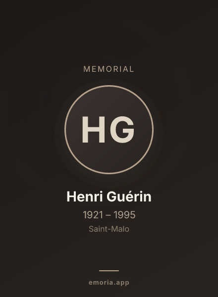 Memorial portrait of Henri Guérin