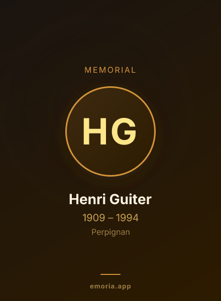Memorial portrait of Henri Guiter