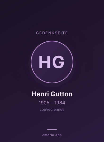 Gedenkportrait von Henri Gutton