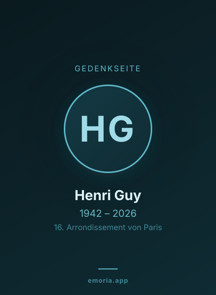 Gedenkportrait von Henri Guy
