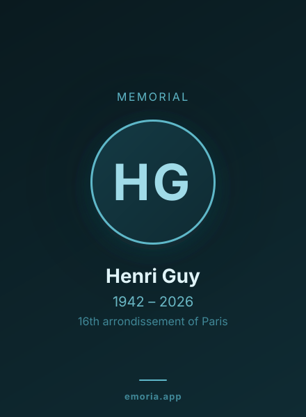 Memorial portrait of Henri Guy