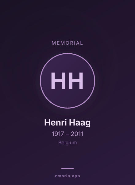 Memorial portrait of Henri Haag
