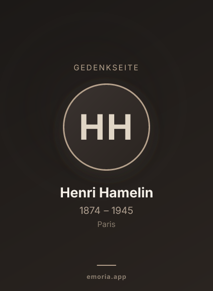 Gedenkportrait von Henri Hamelin