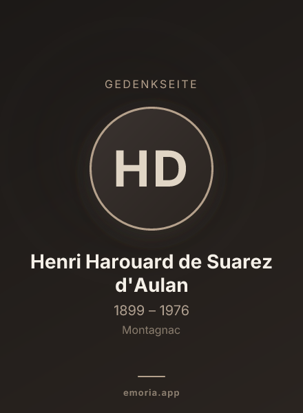 Gedenkportrait von Henri Harouard de Suarez d'Aulan
