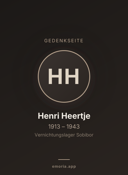 Gedenkportrait von Henri Heertje