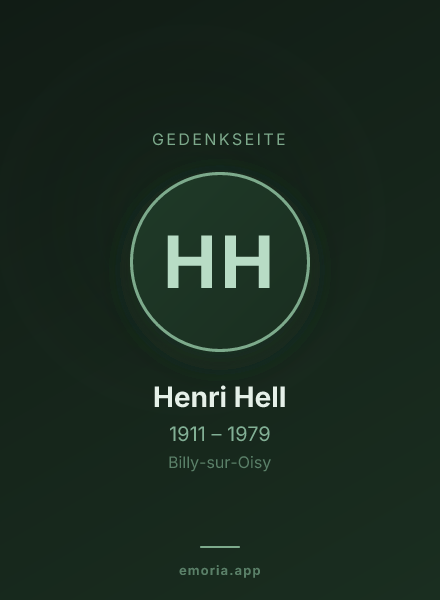 Gedenkportrait von Henri Hell