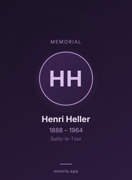 Memorial portrait of Henri Heller