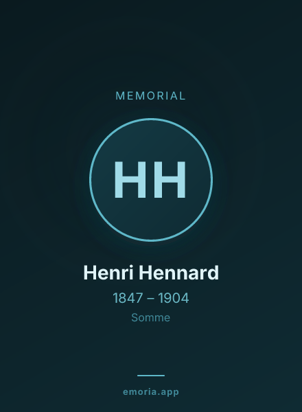 Memorial portrait of Henri Hennard