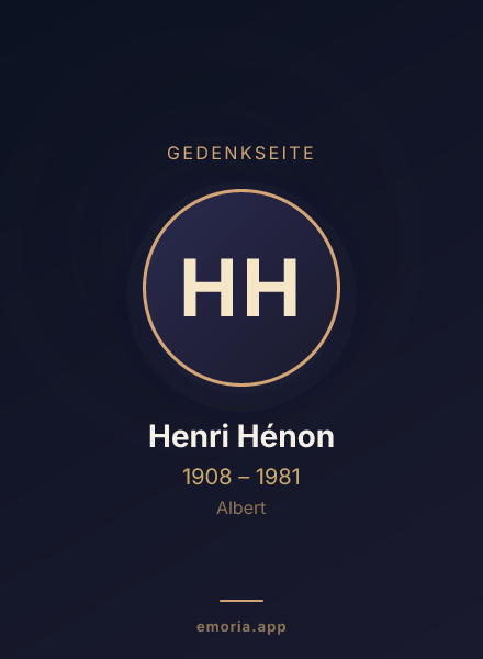 Gedenkportrait von Henri Hénon