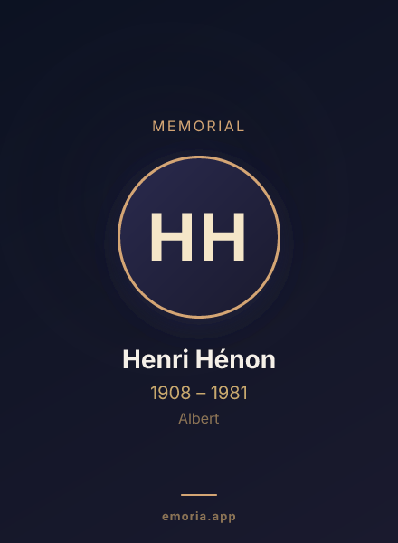 Memorial portrait of Henri Hénon